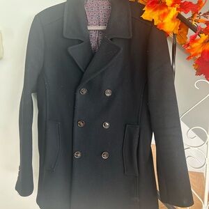 Ted Baker Classic Black Pea Coat